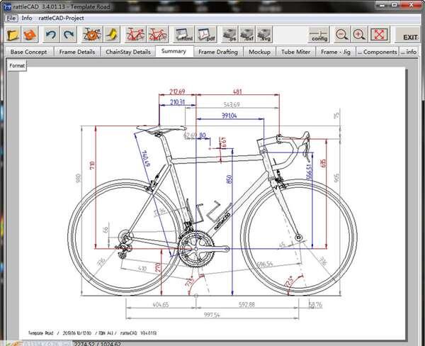 rattleCAD(自行车图纸设计工具)官方版 3.6.33 免费版