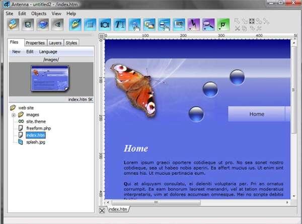 Antenna Web Design Studio(可视化网页设计软件)官方版 7.3 最新版