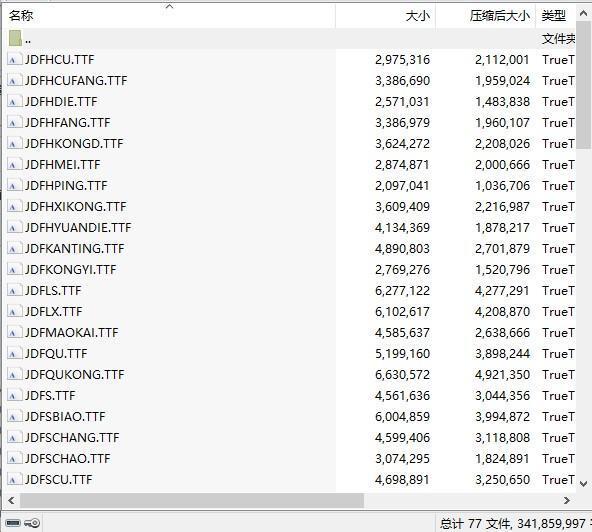 WPS付费字体压缩包下载 最新免费版