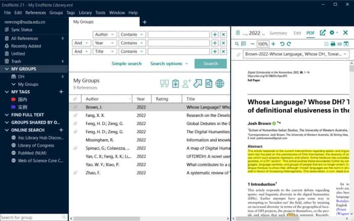 EndNote文件管理器v21.4