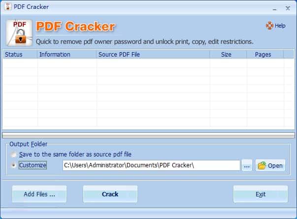 PDF Cracker(PDF解密软件)v3.20